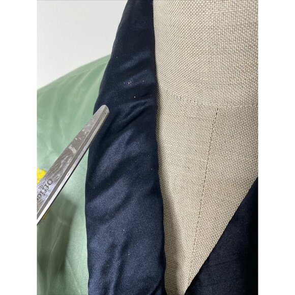 Vintage 100% Silk Kimono Robe Light Green Black XXL Embroidered Bird Floral Leaf - Picture 9 of 16